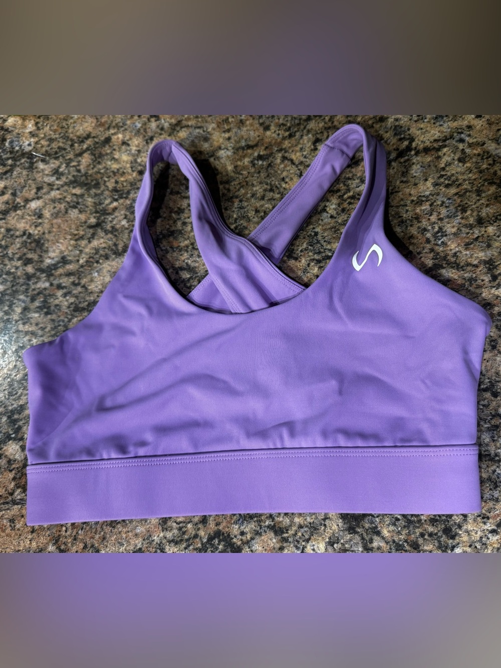 Purple Cross-Back Sports Bra
